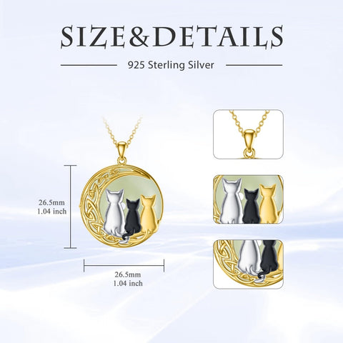 14K Gold Plated Natural Jade Hummingbird Cat Dragonfly Butterfly Bee Pendant Necklace for Women