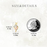 10K 14K 18K Yellow Gold Cubic Zirconia Infinity Mother Daughter Pendant Necklace for Women