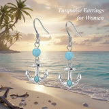 Sterling Silver Turquoise Owl Dragonfly Butterfly Hummingbird Dangle Earrings