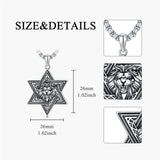 Sterling Silver Crown Jesus Fish Celtic Knot Chai  Lion Star of David Pendant Necklace
