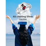 Sterling Silver 10K 14K 18K Gold Personalized Photo High School College Graduation Ring
