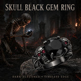 Sterling Silver 10K 14K 18K Gold 2-5CT Heart  Birthstone  Gothic Skeleton Halloween Skull Bat Ring