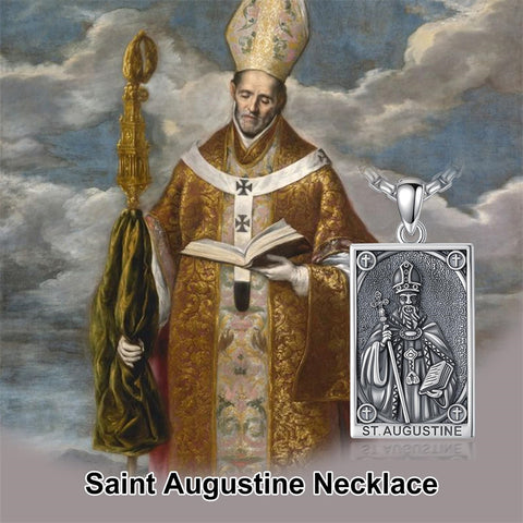 Sterling Silver Saint Anthony Saint Jude Saint Christopher   Saint Michael Amulet Religious Pendant Necklace