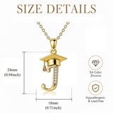 Initial  Graduation 14K Gold Plated Inspiring Grad Pendant Necklace Graduations Jewelry Gifts