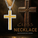 14K Gold  Plated Cross Necklace Simple Religious Jewelry Gift