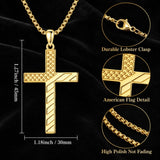 Cross Pendant Necklace  14K Gold Plated Christian Faith Jewelry