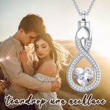 Sterling Silver Tear Dangle Urn Necklace for Ashes