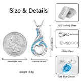 Sterling Silver Heart Shape Tear Dangle Urn Necklace for Ashes