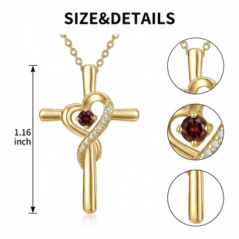 14K Gold Plated Cross Pendant Necklace for Women Faith Jewelry for Anniversary Christmas  Birthday Mother's Day