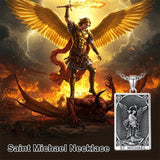 Sterling Silver Saint Anthony Saint Jude Saint Christopher   Saint Michael Amulet Religious Pendant Necklace