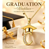 Initial  Graduation 14K Gold Plated Inspiring Grad Pendant Necklace Graduations Jewelry Gifts