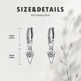 Sterling Silver Viking Raven Stud Dangle Earrings