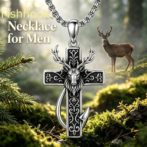 Sterling Silver Praying Hands Angel Sword Wing Cross Pendant Necklace Religious Gifts for Men