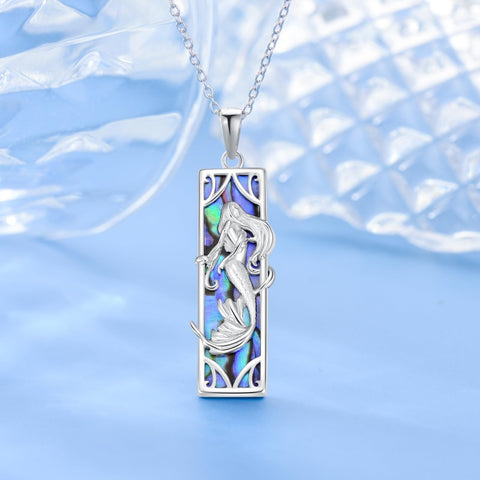 Sterling Silver Abalone Shell Bar Cardinal Bee Butterfly Hummingbird Dragonfly Phoenix Pendant Necklace for Women