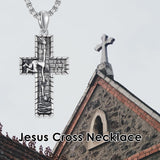Sterling Silver Cross Pendant Necklace Christian Religious Jewelry Gifts for Anniversary