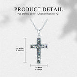 Sterling Silver Cross Pendant Necklace for Women Southwestern Cross Jewelry Gifts