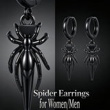 Sterling Silver Feather Arrow  Skull Spider Bat Scorpion Hoop Earrings Halloween Christmas Gift
