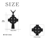 14K Gold Plated Celtic Vikin Cross Pendant Necklace Irish Jewelry Religious Protective Gift