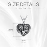 Sterling Silver Vintage Bear Photo Locket Necklace