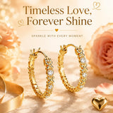14K Gold Plated Hoop Earrings  Birthday Anniversary Jewelry Gift for Her