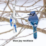 Sterling Silver  Hummingbird Blue Jay Dragonfly Butterfly Cross Necklace Engraved with I Love You Forever