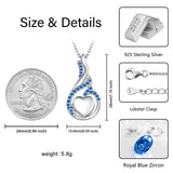 Sterling Silver Heart Shape Tear Dangle Urn Necklace for Ashes
