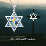 Sterling Silver Crown Jesus Fish Celtic Knot Chai  Lion Star of David Pendant Necklace