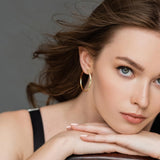 14K Gold Plated  Hoop Earrings for Women
