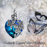 Sterling Silver Butterfly Urn Necklace For Ashes