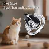 Sterling Silver Vintage Cat Butterfly Dragonfly Hummingbird Snake Ring for Women