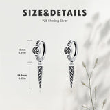 Sterling Silver Viking Raven Stud Dangle Earrings