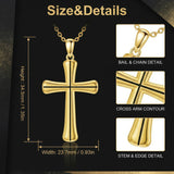 14K Gold Plated Cross Pendant Necklace Christian Jewelry Gifts