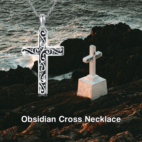 Sterling Silver Cross Pendant Necklace Christian Religious Jewelry Gifts for Anniversary