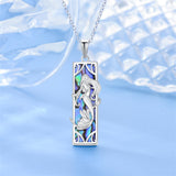 Sterling Silver Abalone Shell Mermaid Pendant Necklace