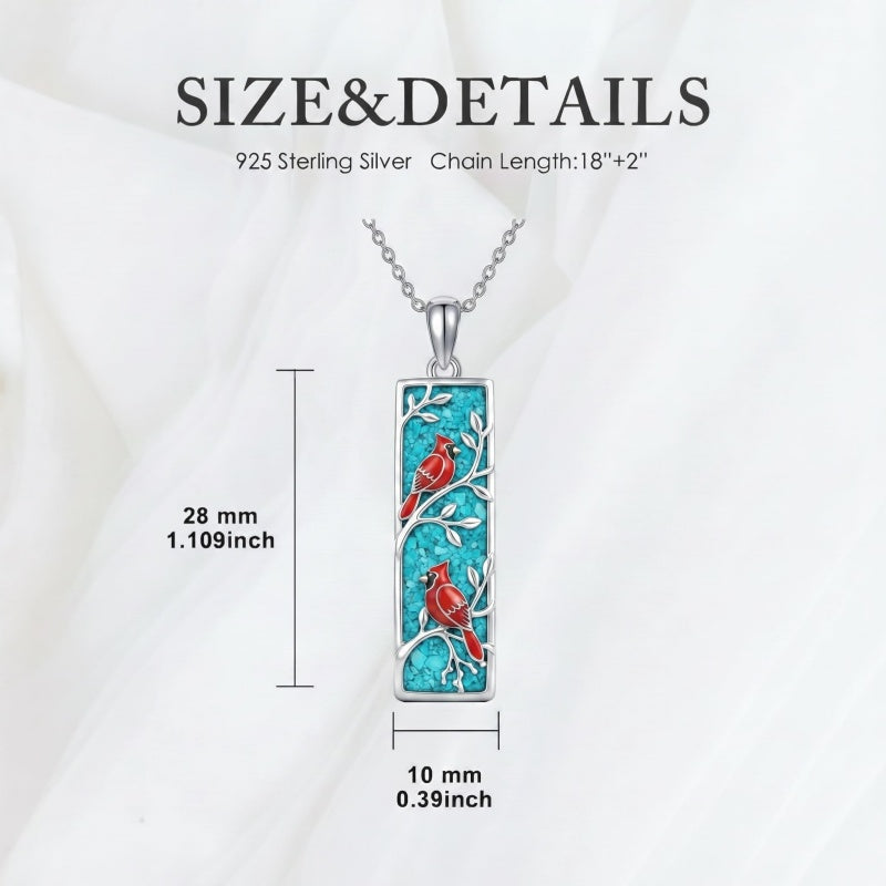 Sterling Silver Abalone Shell Bar Cardinal Bee Butterfly Hummingbird Dragonfly Phoenix Pendant Necklace for Women