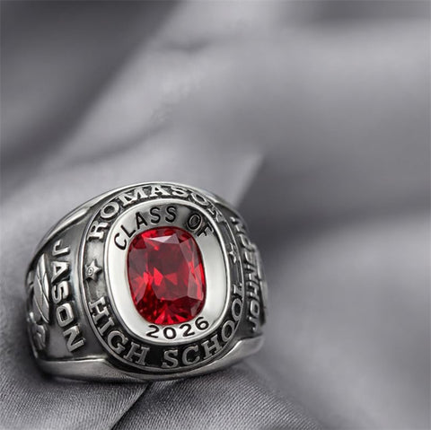 Copper Sterling Silver Custom Birthstone Class Ring for Men