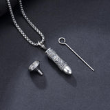 Sterling Silver Bullet Butterfly Rose Dragon Eagle Jesus Urn Necklace for Ashes