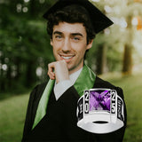 Sterling Silver Personalized Birthstone High School College Class Ring