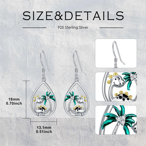 Sterling Silver Bee Butterfly Chicken Chihuahua  Dinosaur Frog Octopus Paw Print Platypus Dangle Earrings