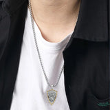 14K Gold Plated Masonic Cross Compass St Michael St Christopher Santa Muerte Star of David Pendant Necklace