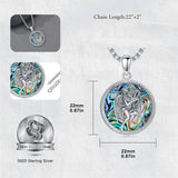 Sterling Silver Triple Moon Goddess Tetragrammaton Lilith Hecate  Pagan Wiccan Amulet Pendant Necklace