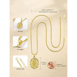 Patron Saint Medals Protection  14K Gold Plated Necklace for Men
