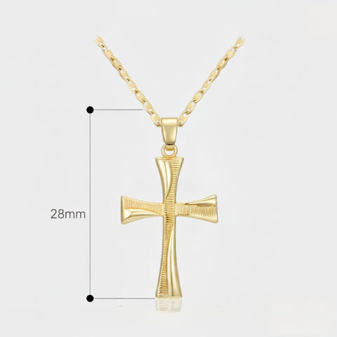 14K Gold Plated Cross Infinity  Pendant Necklace  for Women