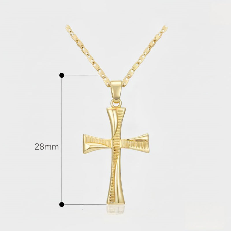 14K Gold Plated Cross Infinity  Pendant Necklace  for Women