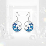 Sterling Silver Dolphin Dangle Earrings