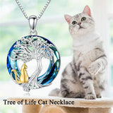 Sterling Silver Crystal Tree of Life Cardinal  Cat Hummingbird Dog Dragonfly Eagle Pendant Necklace