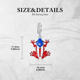 Sterling Silver Coqui Frog Flag Puerto Rico Charm Beads