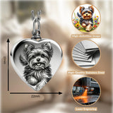 Stainless Steel Personalized Photo Engraved Heart Urn Necklace for Ashes