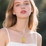14K Gold  Plated Patron Saint Pendant Necklace Catholic Saints Religious Protective Jewelry Gift
