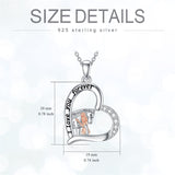 Sterling Silver Horse and Girl Pendant Necklace